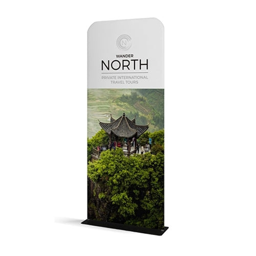 36in x 89in Waveline Tension Fabric Banner Stand | expogoods.com