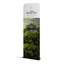 Load image into Gallery viewer, 36in x 116in Waveline Tension Fabric Banner Stand | expogoods.com

