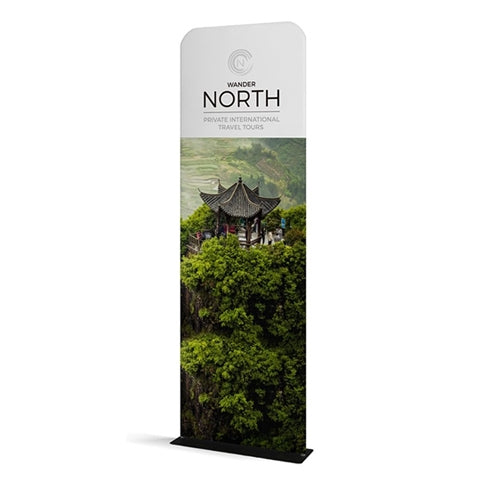 36in x 116in Waveline Tension Fabric Banner Stand | expogoods.com