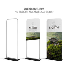 Load image into Gallery viewer, 36in x 116in Waveline Tension Fabric Banner Stand | expogoods.com
