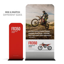 Load image into Gallery viewer, 48in x 89in Waveline Tension Fabric Banner Stand | expogoods.com
