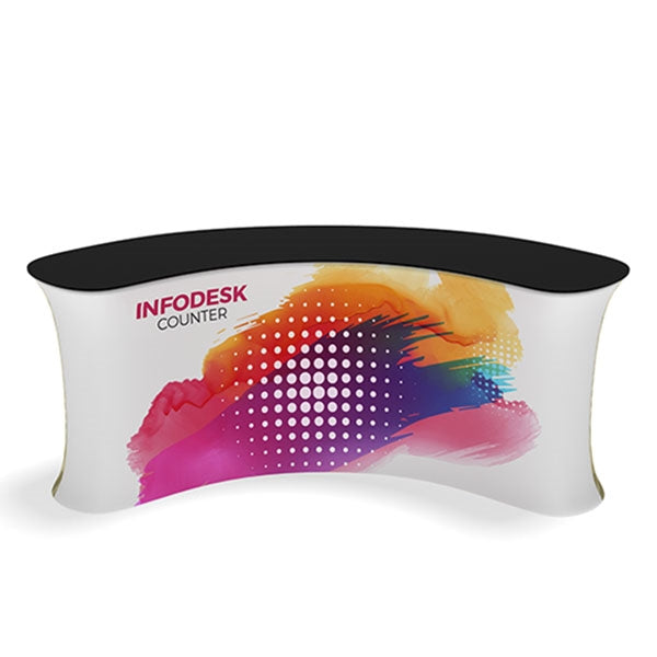 Waveline InfoDesk Trade Show Counter - Kit 03CI | Tension Fabric Graphics | expogoods.com