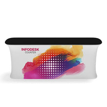 Load image into Gallery viewer, Waveline InfoDesk Trade Show Counter - Kit 03F | Tension Fabric Graphics | expogoods.com
