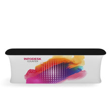 Load image into Gallery viewer, Waveline InfoDesk Trade Show Counter - Kit 04F | Tension Fabric Graphics | expogoods.com
