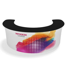 Load image into Gallery viewer, Waveline InfoDesk Trade Show Counter - Kit 07CO | Tension Fabric Graphics | expogoods.com

