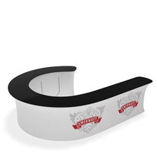Load image into Gallery viewer, Waveline InfoDesk Trade Show Counter - Kit 12J | Tension Fabric Graphics | expogoods.com
