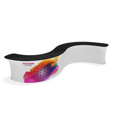 Load image into Gallery viewer, Waveline InfoDesk Trade Show Counter - Kit 08S | Tension Fabric Graphics | expogoods.com
