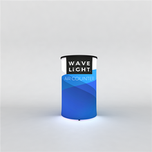 Load image into Gallery viewer, 2ft x 2ft x 3ft H Backlit Inflatable Wavelight Air Circular Counter | expogoods.com
