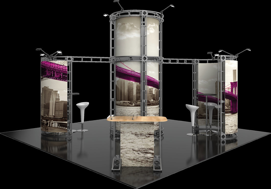 20ft x 20ft Island Zenit Orbital Express Truss Display | expogoods.com