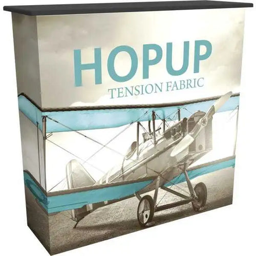 4ft HopUp Tradeshow Collapsible Display Counter with Fabric Print | expogoods.com