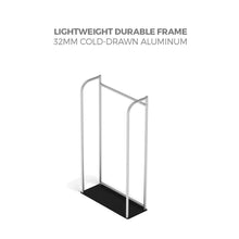 Load image into Gallery viewer, 3ft x 5ft Waveline Merchandiser | Tension Fabric Display | expogoods.com
