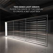Load image into Gallery viewer, 20ft x 8ft WaveLight Casonara Light Box Display | expogoods.com
