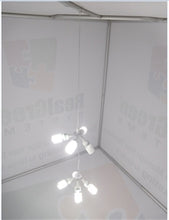 Load image into Gallery viewer, 3ft x 3ft Formulate Illuminated Cube Trade Show Hanging Sign Display offers a simple, 6 sided structure for your graphics and messaging from anywhere on the trade show, event floor floor. Draw in a crowd from the stunning, 3D Hanging Cube Shaped Exhibit
