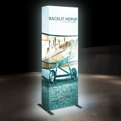 3ft x 8ft Backlit Hopup Straight Fabric Tabletop Display