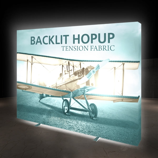 8ft x 8ft Backlit Hopup Straight Fabric Display
