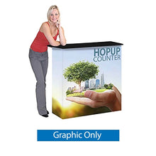Load image into Gallery viewer, 4ft HopUp Tradeshow Collapsible Display Counter with Fabric Print | expogoods.com
