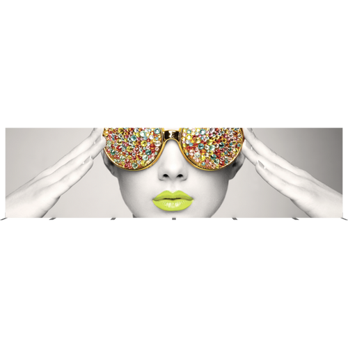 8ft High Curved Vector Frame SEG Fabric Banner Display
