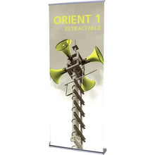 Load image into Gallery viewer, Orient Retractable Silver Banner Stand Display | Expogoods
