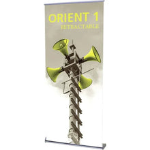 Load image into Gallery viewer, Orient Retractable Silver Banner Stand Display | Expogoods
