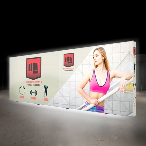 20ft x 7.5ft Lumiere Light Wall Backlit Configuration D Display | Double-Sided | expogoods.com