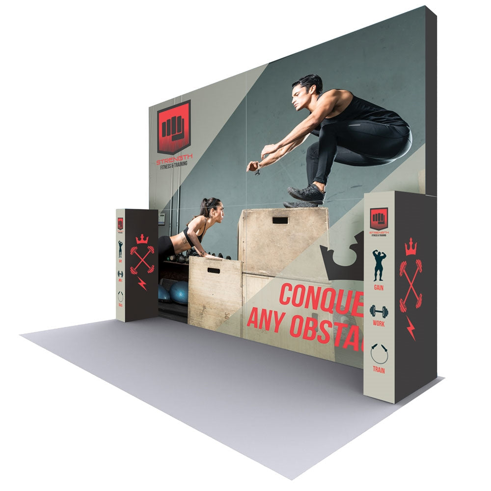 20ft x 15ft Lumiere Wall Configuration F SEG Display | Double-Sided | expogoods.com