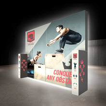 Load image into Gallery viewer, 20ft x 15ft Lumiere Light Wall Backlit Configuration F Display | Double-Sided | expogoods.com
