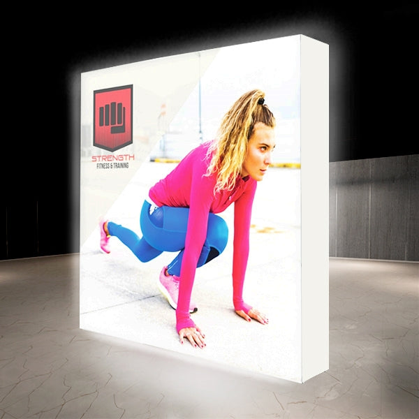 7.5ft x 7.5ft Lumiere Light Wall Backlit Display | Single-Sided Kit | expogoods.com